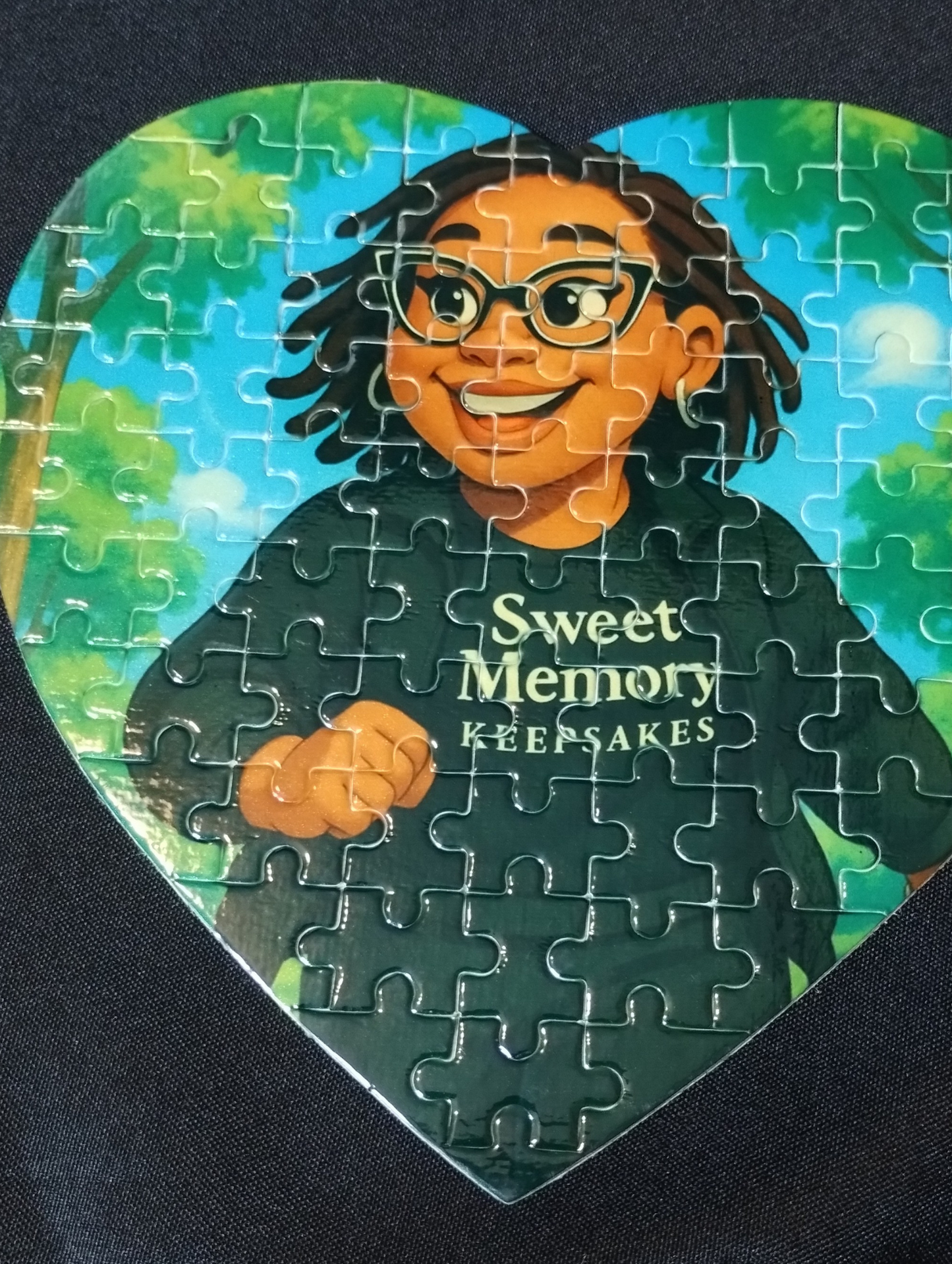 Heart shape photo puzzle