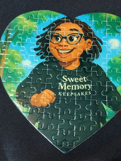 Heart shape photo puzzle