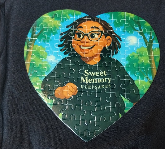 Heart shape photo puzzle