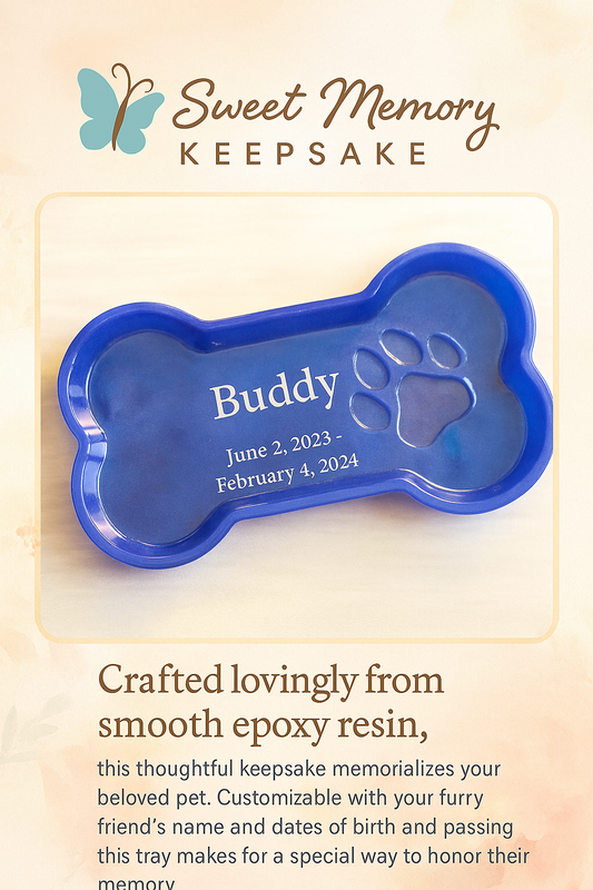Resin Memorial Dog tray
